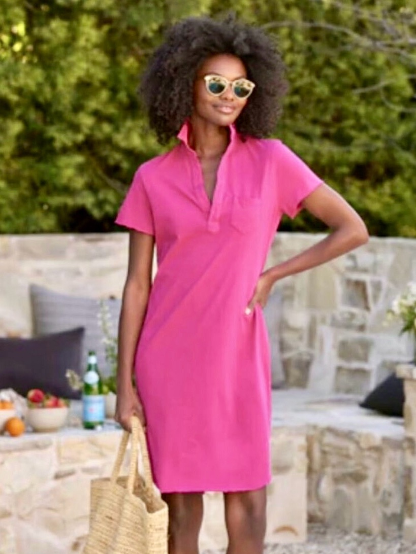 New Frank & Eileen Lauren Polo Dress In Pink